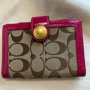 NWOT Coach Monogrammed Passport Holder